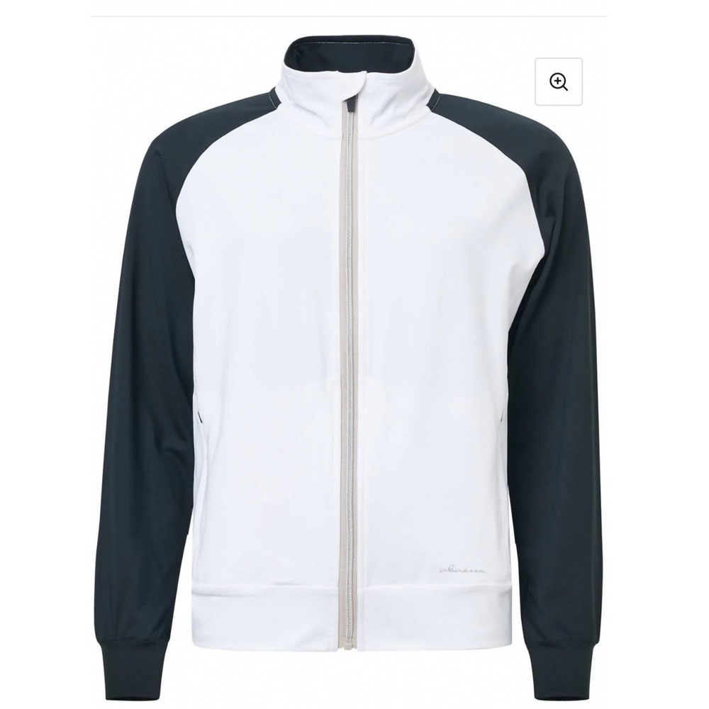 Abacus Ladies Kinloch Midlayer Jacket Size L White Black Full Zip Golf G502703